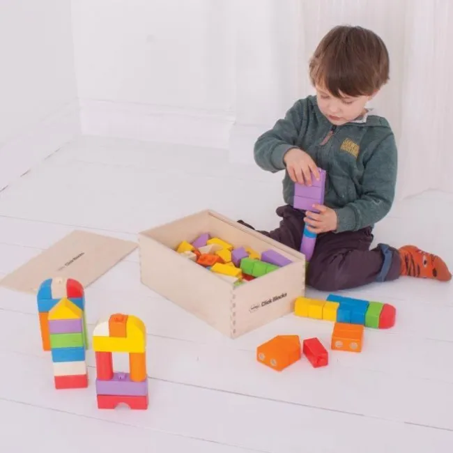 Klik blokke - farve 100stk
