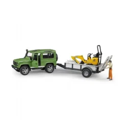 Land Rover Defender med trailer og minig