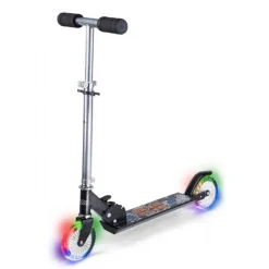 Løbehjul med LED lys, sort