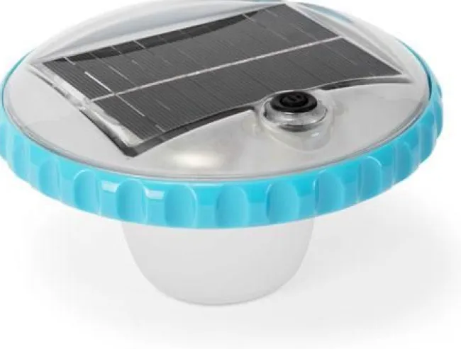 LED lampe, flydende med solcelle