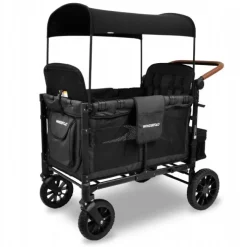 Luxe Quad Foldbar Trækvogn - Sort