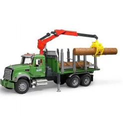 MACK Granite kranbil med tømmer