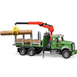 MACK Granite kranbil med tømmer