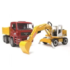 MAN TGA Lastbil og Liebherr Gravemaskine