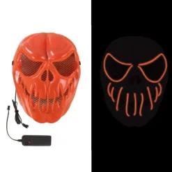 Maske med LED - græskar