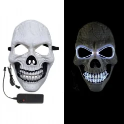 Maske med LED - skelet
