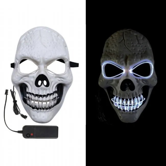 Maske med LED - skelet
