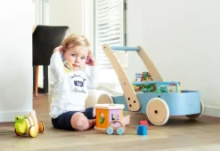 Massiv gåvogn Fiete, blå