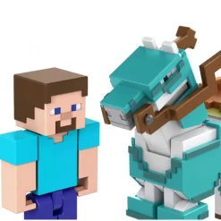 Minecraft Steve & Armored Horse Figurer