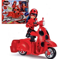 Miraculous Switch N Go Scooter med Dukke