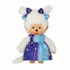 Monchhichi pige med stjernekjole 20cm
