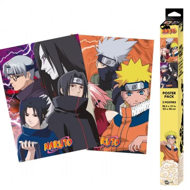 Naruto Plakatsæt 52x38cm 2 stk