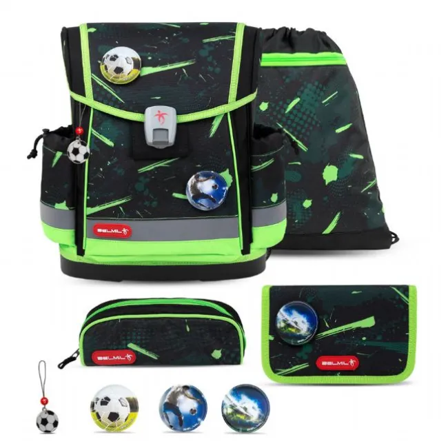 Neon Sports Skoletaske med 5 Dele