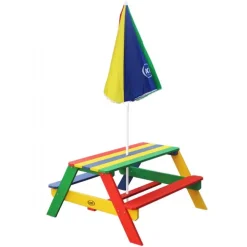 Nick Picnic Bord m Parasol regnbue