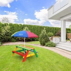 Nick Picnic Bord m Parasol regnbue