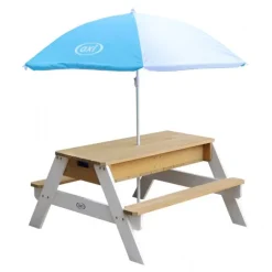 Nick vand/sand bord m. parasol brun/hvid