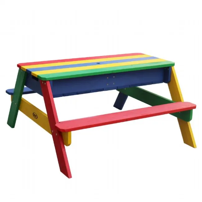 Nick vand/sand bord m. parasol regnbue