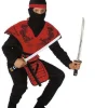 Ninjadragt rød 160 cm