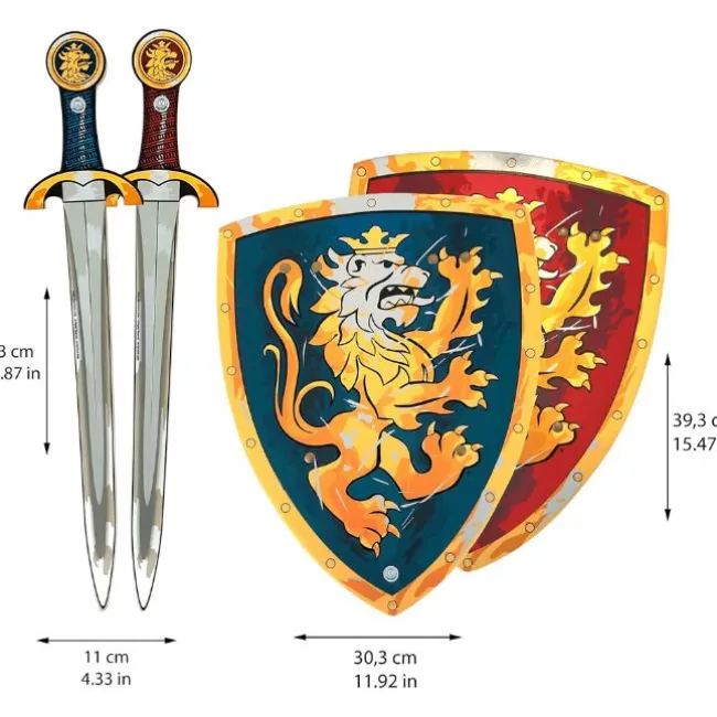 Noble Knight Riddersæt -Sværd og skjold