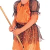 Orange heksedragt 104 cm