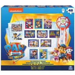 Paw Patrol Boks med 12 Puslespil