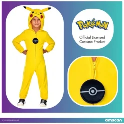 Pikachu børnekostume 128-140 cm