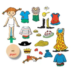 Pippi magnet påklædningsdukke