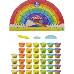 Play-Doh regnbuesæt m. 40 bøtter