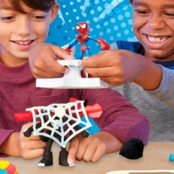 Play-Doh Spiderman Launch & Slice Battle