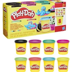 Play-Doh Vibrant 8 Pack Solid 680G