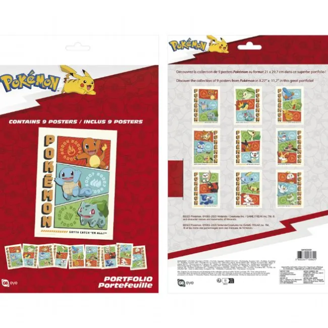 Pokemon Plakatsæt 9 stk 21x29,7 cm