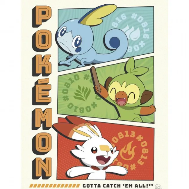 Pokemon Plakatsæt 9 stk 21x29,7 cm