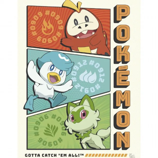 Pokemon Plakatsæt 9 stk 21x29,7 cm