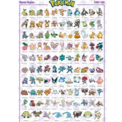 Pokemon Sinnoh Region Plakat 91,5x61 cm