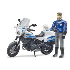 Politi motorcykel med politimand