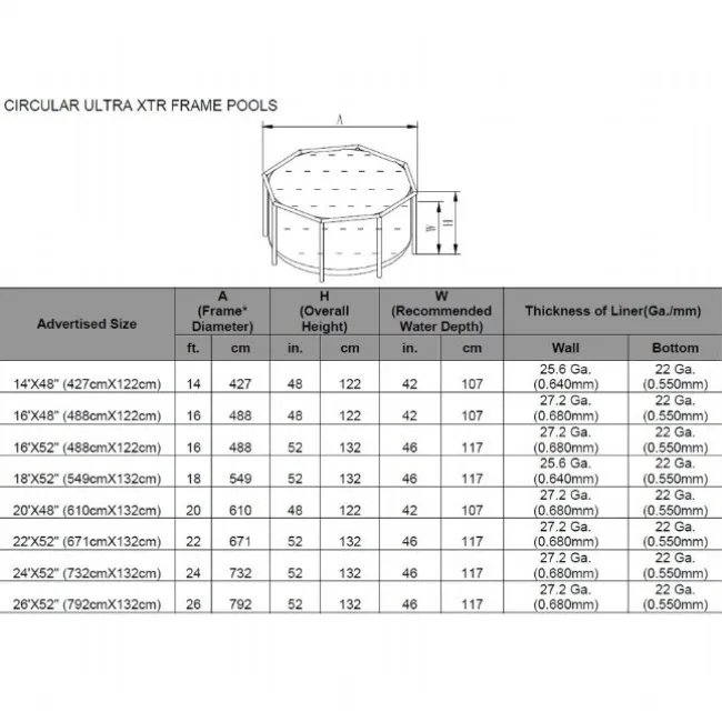 Pool Ultra XTR Frame 26.423L 549x132 cm