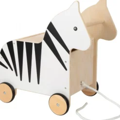 Pull Along legetøjskasse Zebra