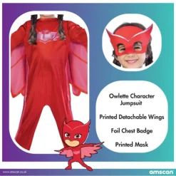 Pyjamasheltene Owlette kostume 94-98 cm