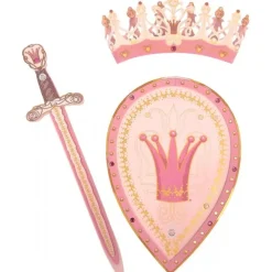 Queen Rosa sæt Sværd, skjold og krone