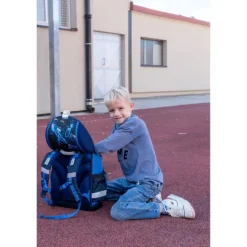 Racerbil Skoletaske med 4 Dele