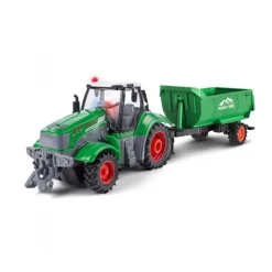 Radiostyret Traktor med Tip Trailer 1:28