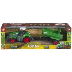 Radiostyret Traktor med Tip Trailer 1:28