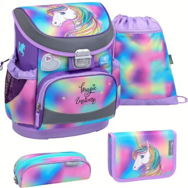 Rainbow Skoletaske med 4 Dele