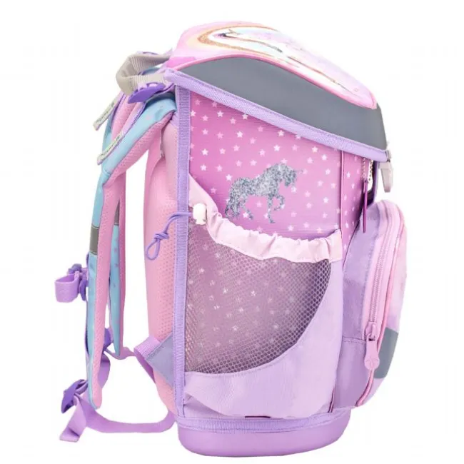 Rainbow Unicorn Skoletaske med 4 Dele