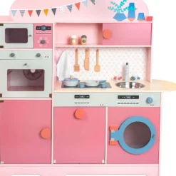 Retro Træ Legekøkken i Pink
