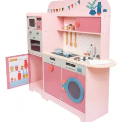Retro Træ Legekøkken i Pink