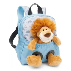 Rygsæk med bamse, løve blå