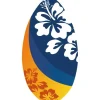 Skimboard med Blomster 94 cm