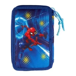 Spiderman dobbelt penalhus m. indhold