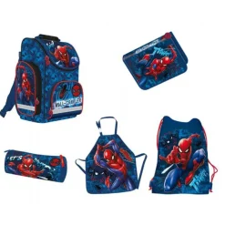 Spiderman Skoletaske Sæt 5 Dele
